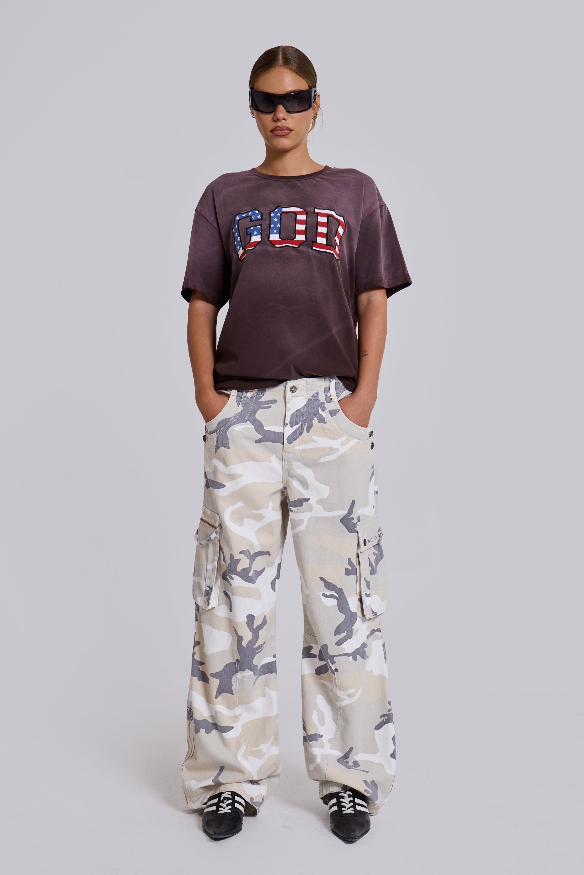 Jaded London Trooper Snow Camo Cargo Pant