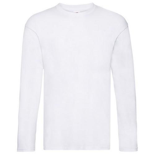 Fruit Of The Loom Mens Original Long-Sleeved T-Shirt S wit