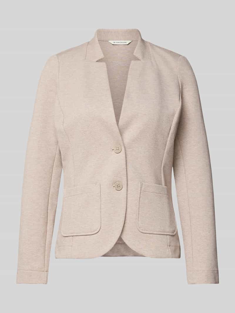 Tom Tailor Sweatblazer Ottoman met opgestikte zakken en structuur