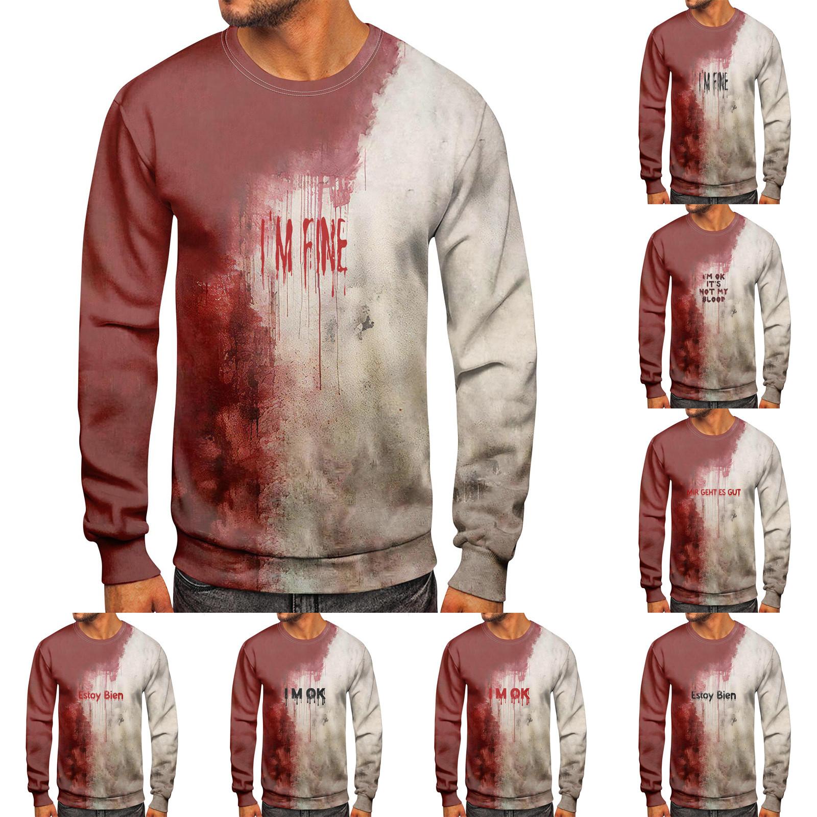 Ximalaya Heren ronde hals tops Heren casual mode lange mouw O hals trui M