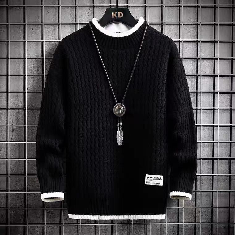 DSorothy Heren Losse Pullover Mannelijke Slim Fit Mode Gebreide Trui Man Dikke Warme Pull Homme Retro Gestreepte Truien XS grijs