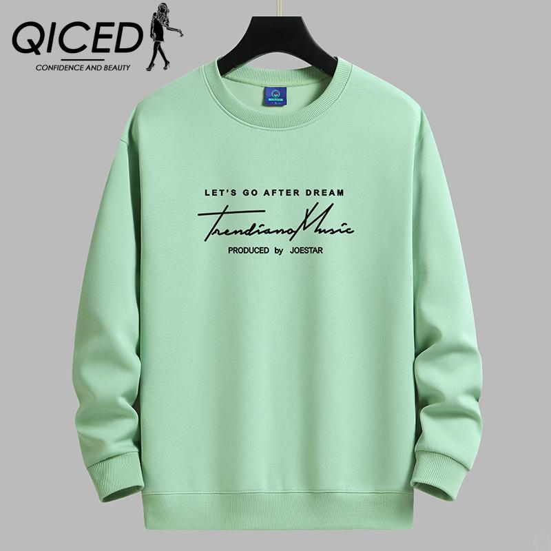 QICED Lente en Herfst Nieuwe Dunne Sectie Heren T-shirt met Lange Mouwen Slim Small Shirt Shirt Bottoming Shirt XXXXXL marineblauwe kleur