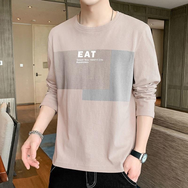 VantaGoods Heren 2021 Koreaans katoenen T-shirt met lange mouwen voor zomer en herfst M wit