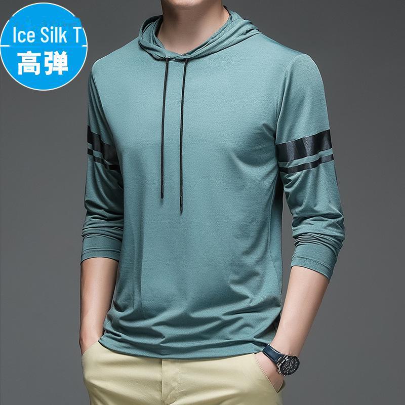 VantaGoods Ultradunne, snel drogende Ice Silk T-shirt met capuchon voor heren met bescherming tegen de zon L donkergrijze kleur