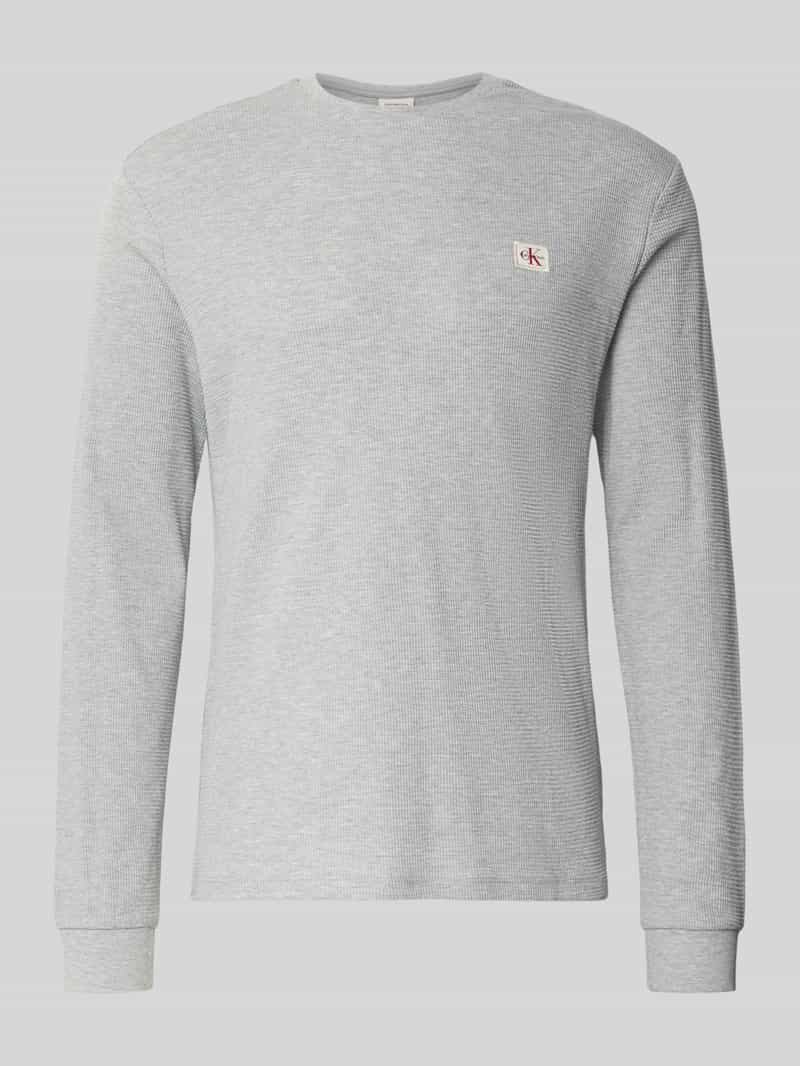 Calvin Klein Shirt met lange mouwen LS WAFFLE BADGE CREWNK TEE