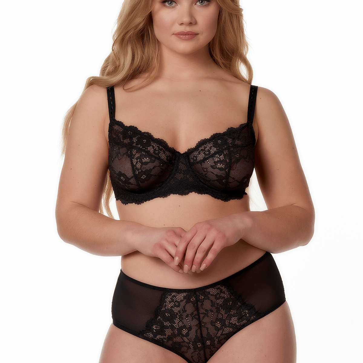 After eden maxi slip, zwart