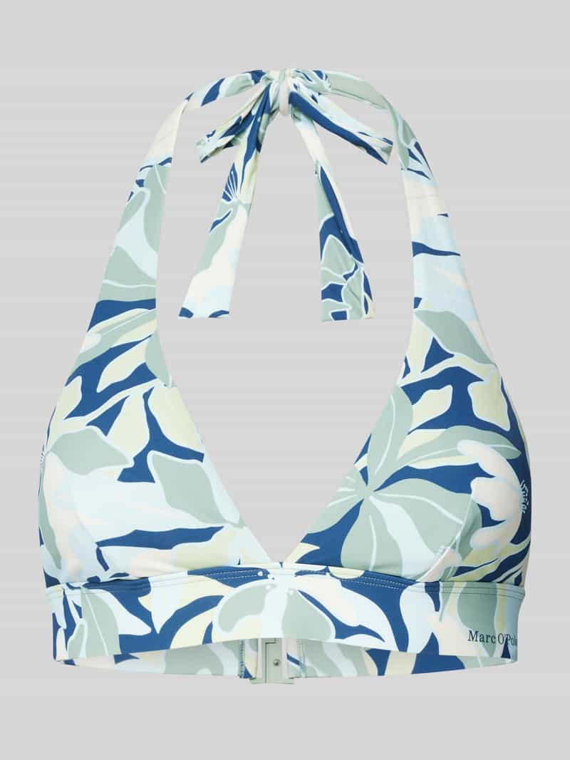 Marc O'Polo Triangel-bikinitop Multi Floral met stijlvolle halternek-sluiting