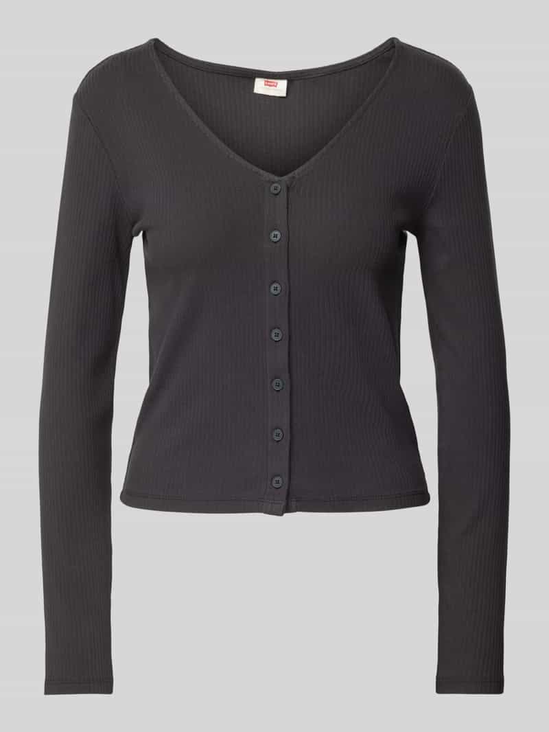 Levi's Vest met knoopsluiting en in structuur-look