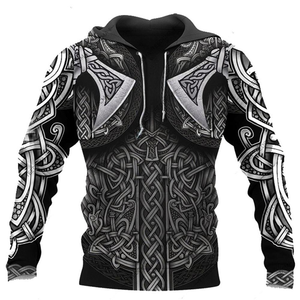 Factory Outlet Clothing Viking Hoody Heren Polerones 3D Gedrukt Hoodie Mannen Mode Oversized Hoodies Tops Lente Herfst Losse Vintage Kleding XXXXL