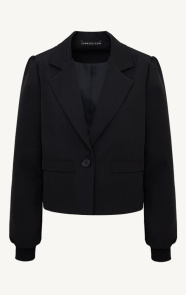 Jurkjes Korte Blazer Met Pofmouwen Vivian Zwart