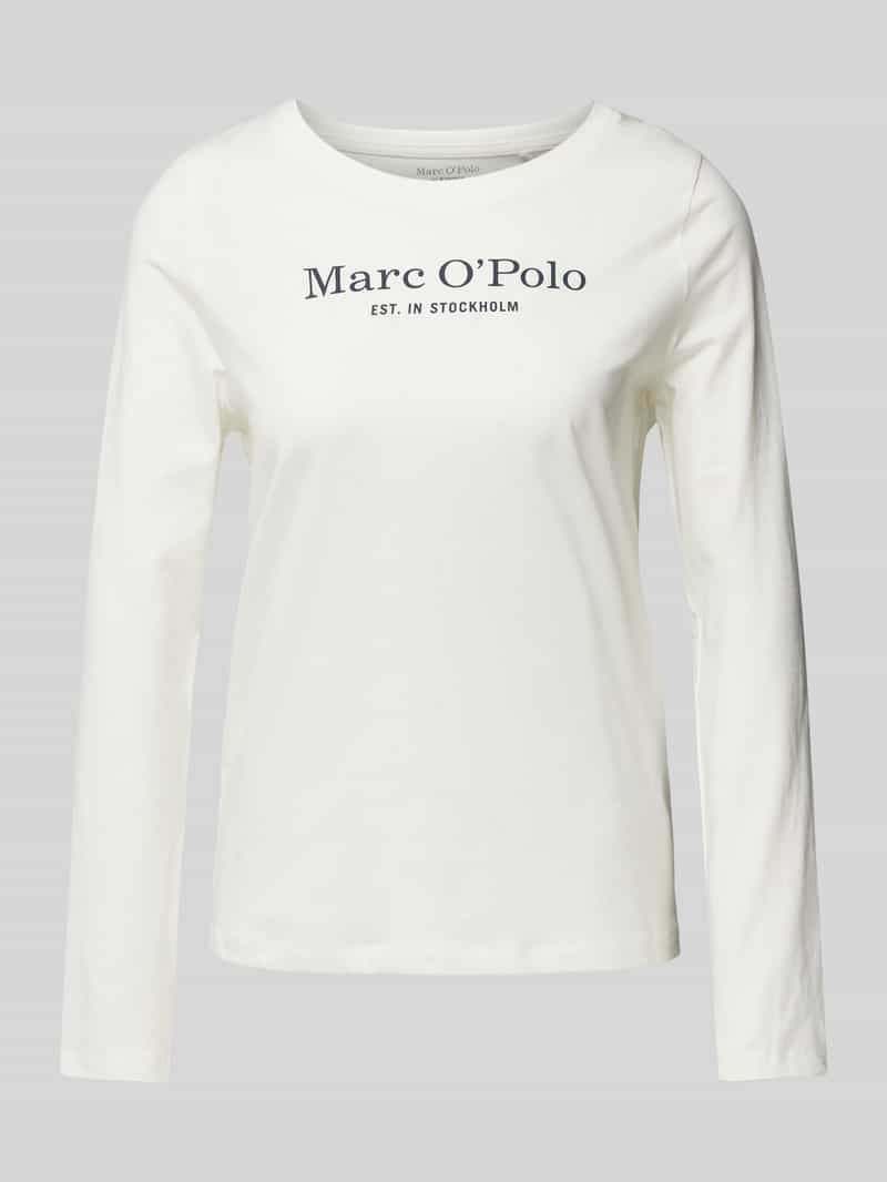 Marc O'Polo Shirt met lange mouwen Mix & Match Cotton met borstprint in contrastkleur