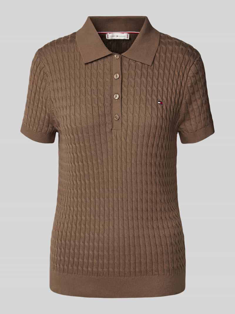 Tommy Hilfiger Poloshirt CO CABLE POLO-NK SS SWEATER