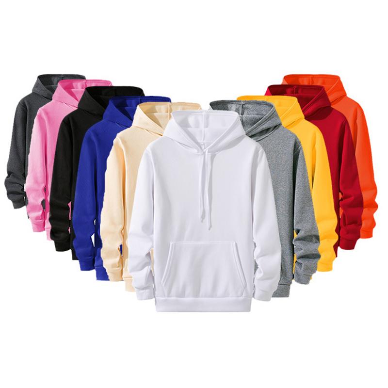Man world-1 Heren effen kleuren hoodies met lange mouwen, casual sweatshirts, capuchon, hardloopsport, trui met capuchon 3XL zwart