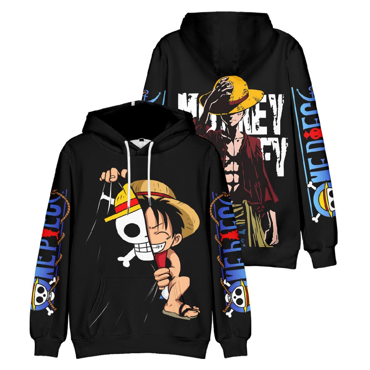 TOP COOL FASHION Anime EEN STUK Mannen Vrouwen Monkey D. Luffy Hoodies Herfst Casual Trui Sweats Hoodie Mode Hip Hop Sweatshirt Kleding L