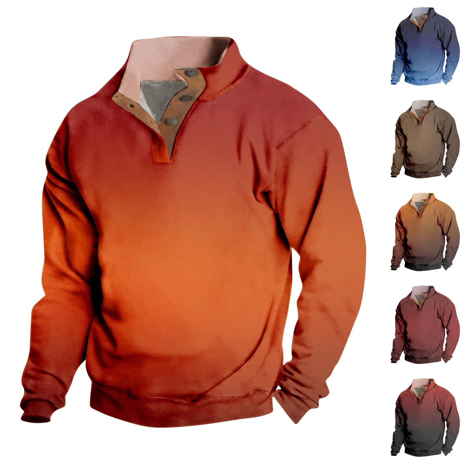 Sinking fish Heren Sweatshirt met Staande Kraag Is Buiten Casual Truien Tops XL wijn