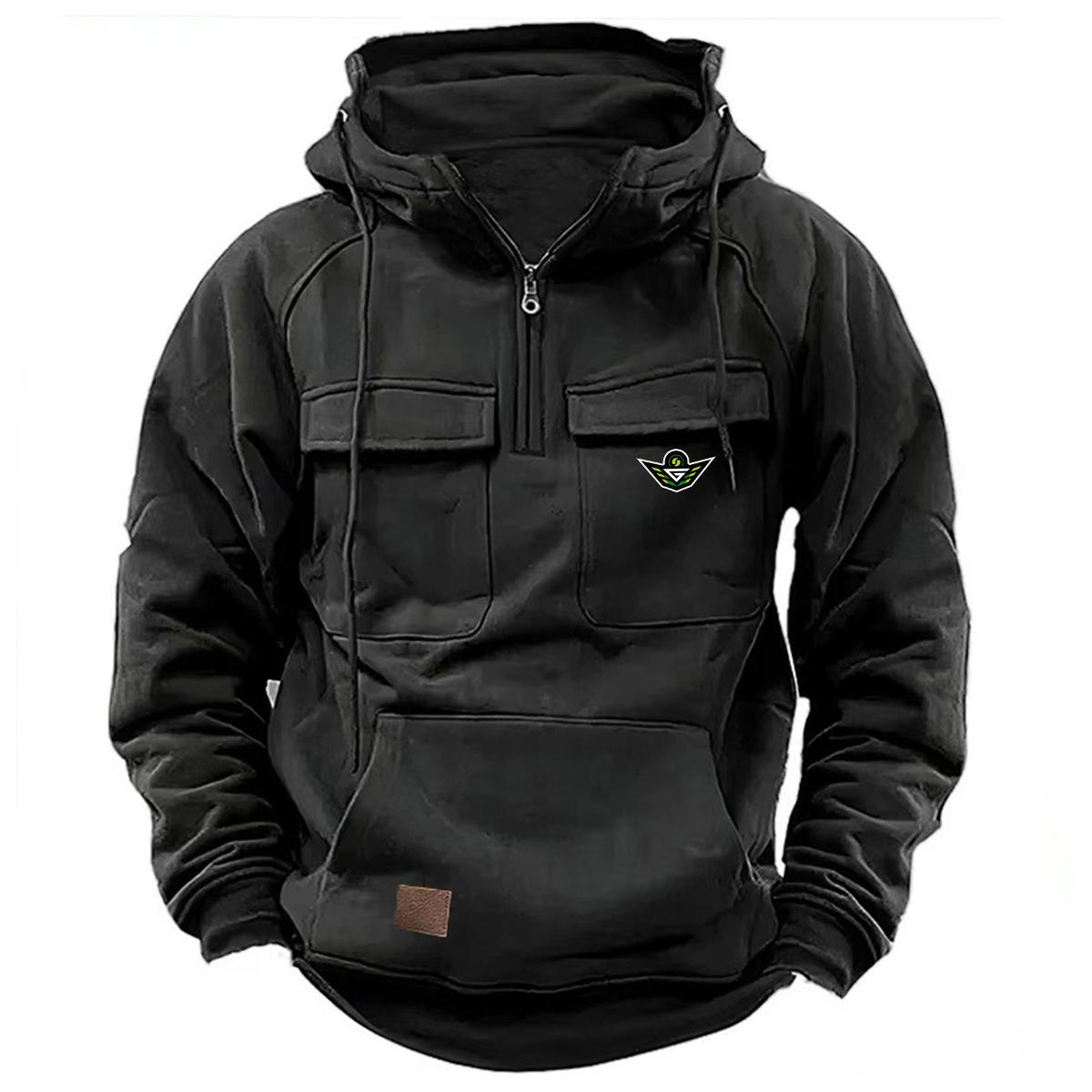 Explorer Outdoors Nieuwe heren herfst hoodies sweatshirts casual hoodie jas voor heren winterjassen S zwart