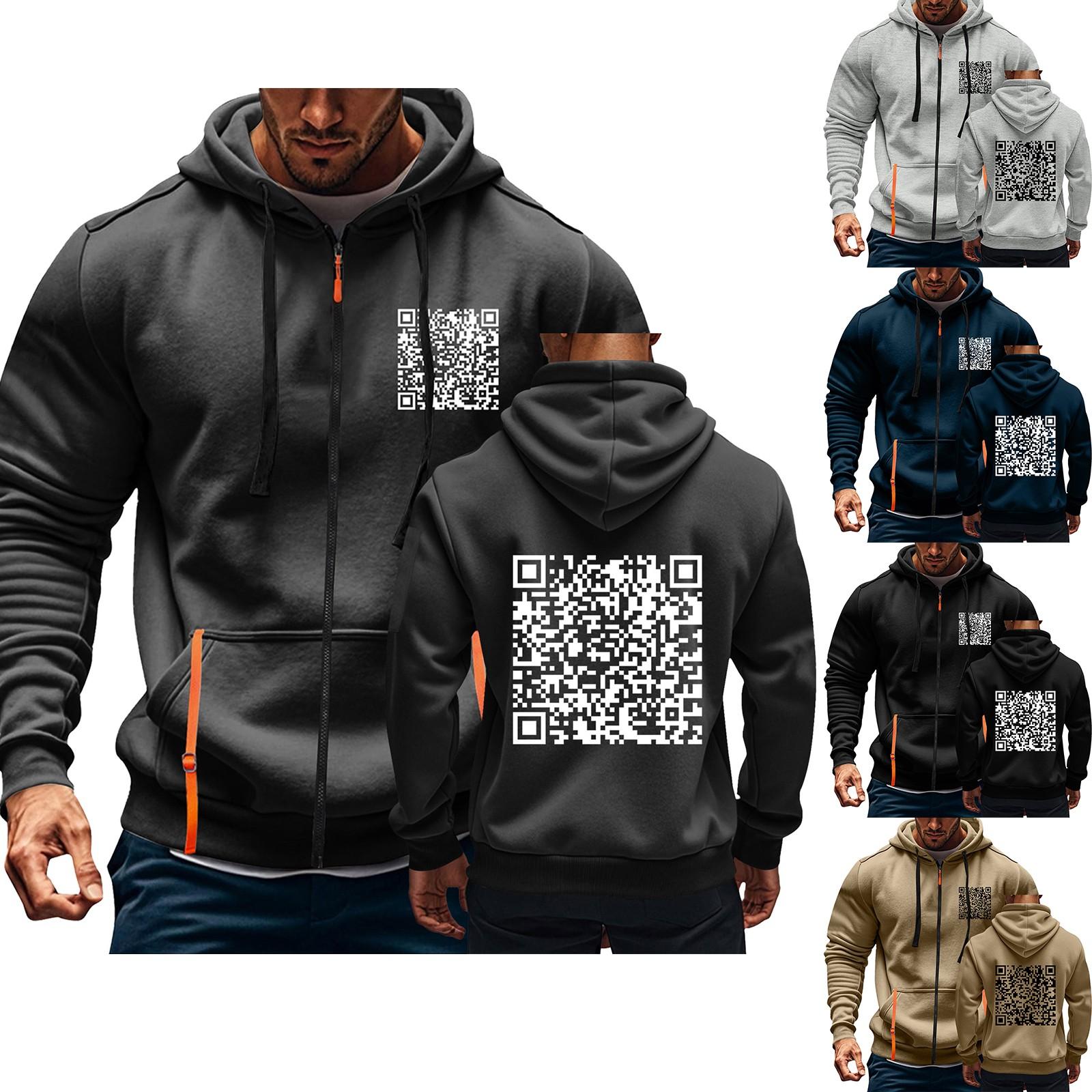 Molihua Heren Sport Casual Hoodie Hoodie Cardigan Rits Multi-pocket Hoodie Jas M kaki