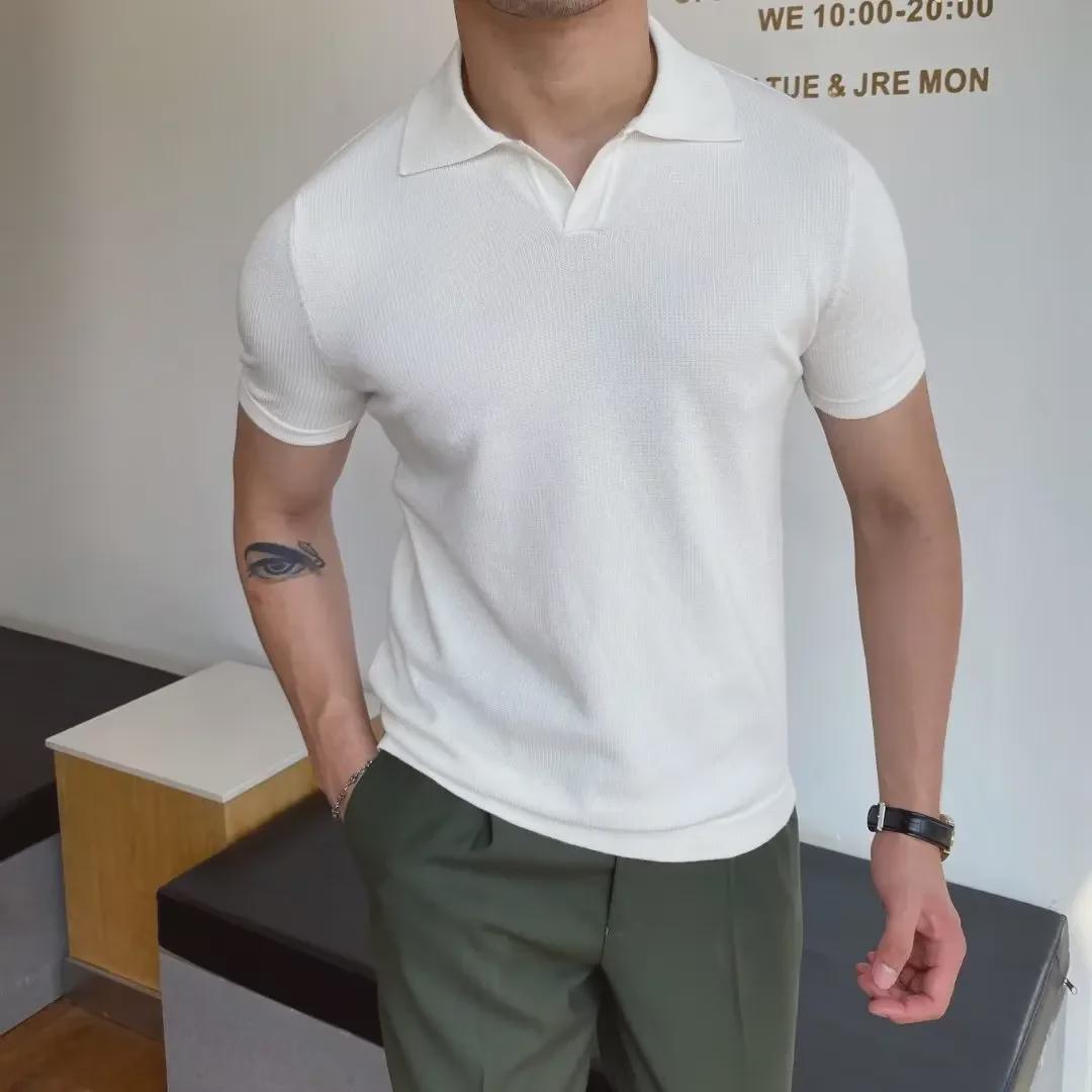 VantaGoods Trendy 2023 Heren Poloshirt met Korte Mouwen - Japanse Jeugd Zomer Stijl 2XL zwart