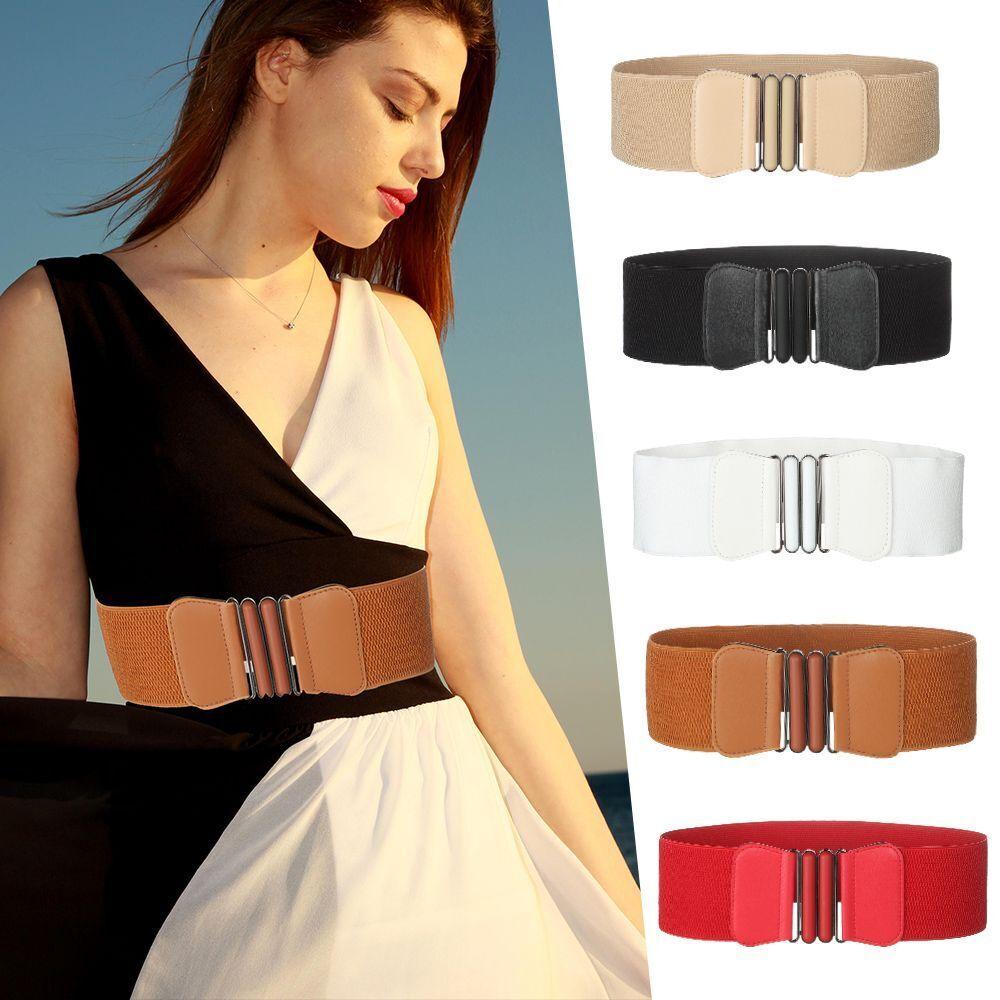 91140106MA0LTJAXX9 Stretch Casual Corset Brede Riemen Elastische Riemen Tailleband Tailleband wit