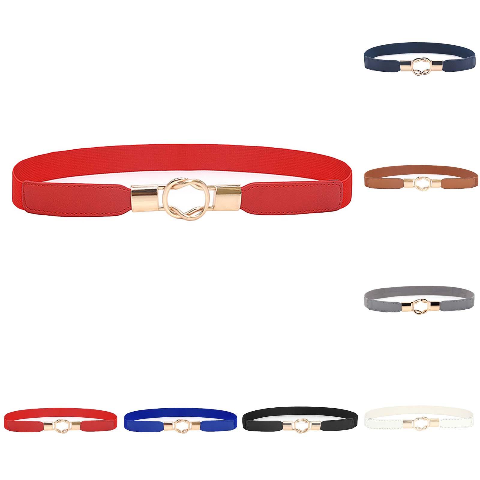 Winnerer Neptune Verstelbare slanke elastische riem Luie riem Elastische riem Traceless Jeansriem Dames One Size wit