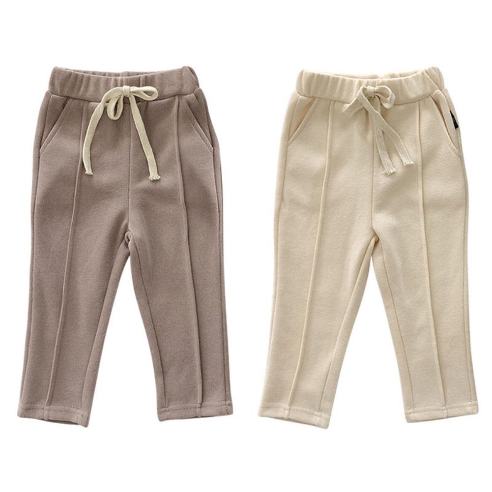 BOOSKU Lente gebreide elastische kinderbroek Kinderzachte strik Babymeisjesbroek Kleding 1-7 jaar 120