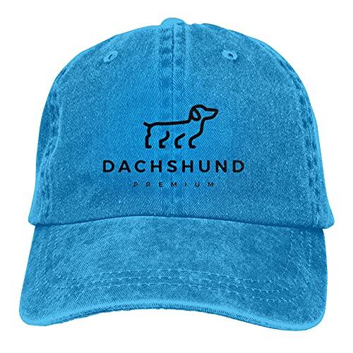 Alice cap Teckel Weiner Hondenhoed Heren Dames Verstelbare Trucker Mode Gewassen Denim Caps voor Buiten Zwart One Size
