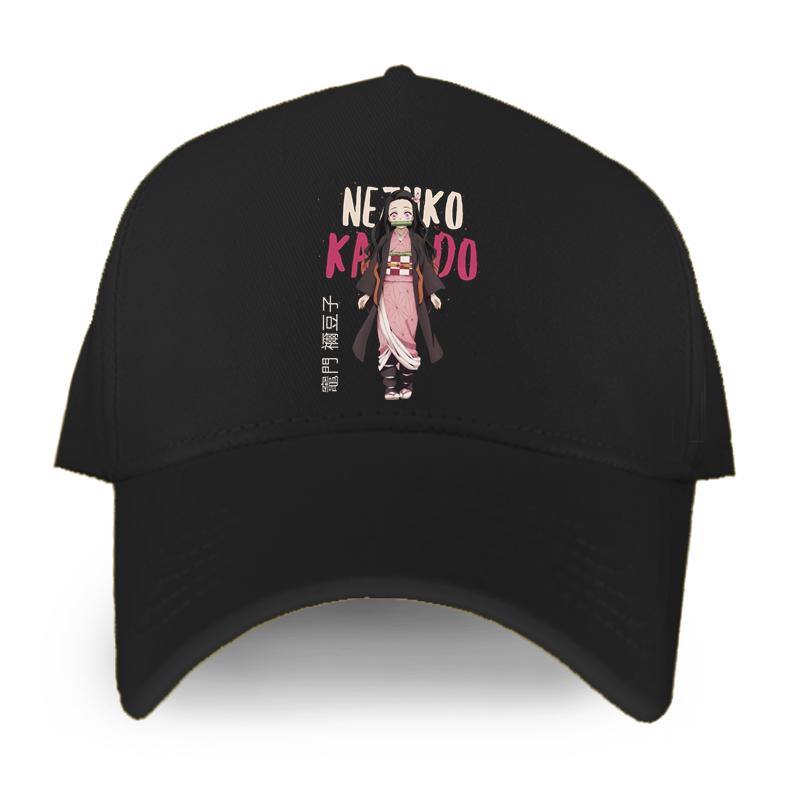EUROLA Kawaii Nezuko Kamado Demon Slayer Unisex Vrouwen Caps Mode Hip Hop Hoed Kimetsu Geen Yaiba Anime Manga Baseball Cap Adjustable