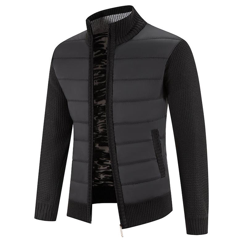 FP64TH Herfst en winter plus fluwelen verdikking heren gebreid vest Koreaanse versie trend losse kleur bijpassende trui vest jas XXXL wijnrode kleur