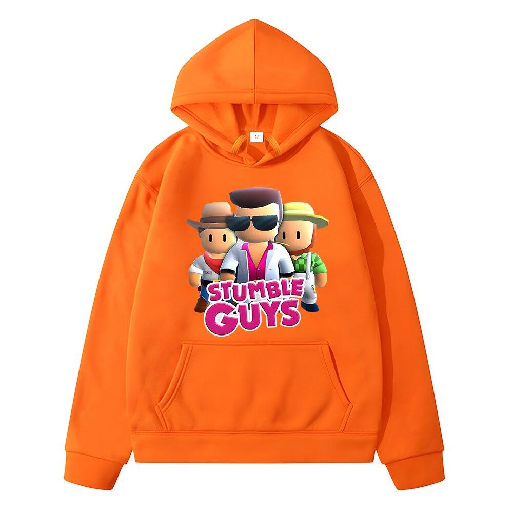Rice grain childrens clothing factory direct sales Stumble Guys Kids Hoodies anime hoodie sweatshirts Herfst Pullover Fleece y2k sudadera jongenskleding kinderkleding meisjes hoodies 130 zwart