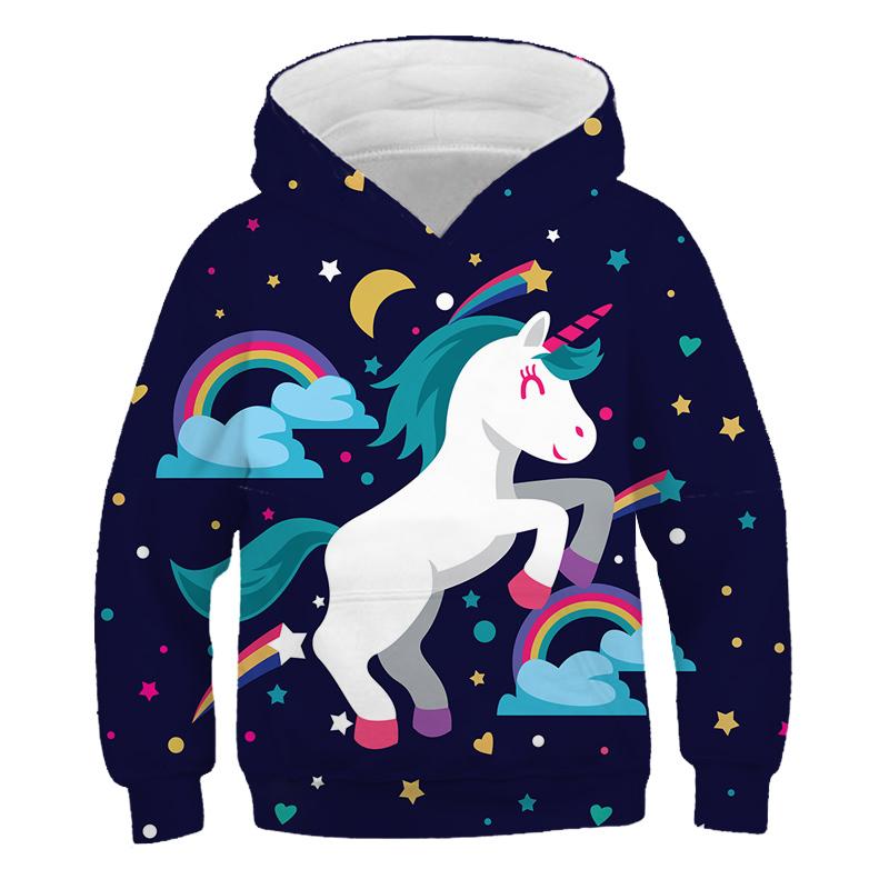 ETST WENDY 09 3D print Sweatshirt Eenhoorn Herfst en winter schattige Hoodies Hot koop Eenhoorn Hoodie Jongen Hoodies Kinderen katoen 4-14 jaar kleding 160