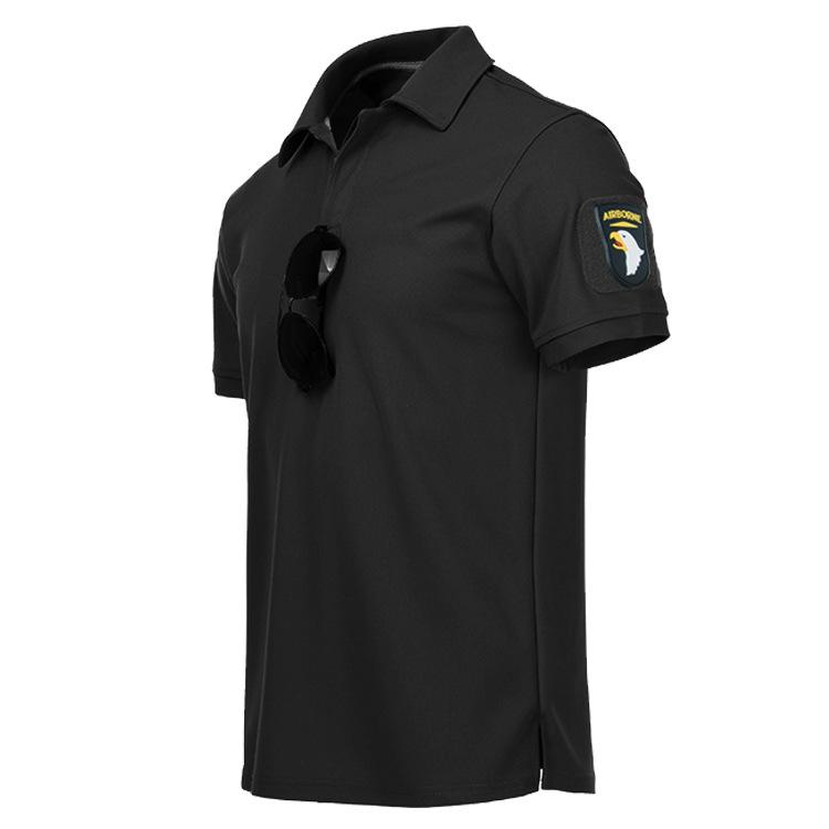 DSorothy Poloshirt Overalls Gemerceriseerd katoen Heren effen kleur revers Korte mouwen Corporate Group Wear Cultureel T-shirt L zwart