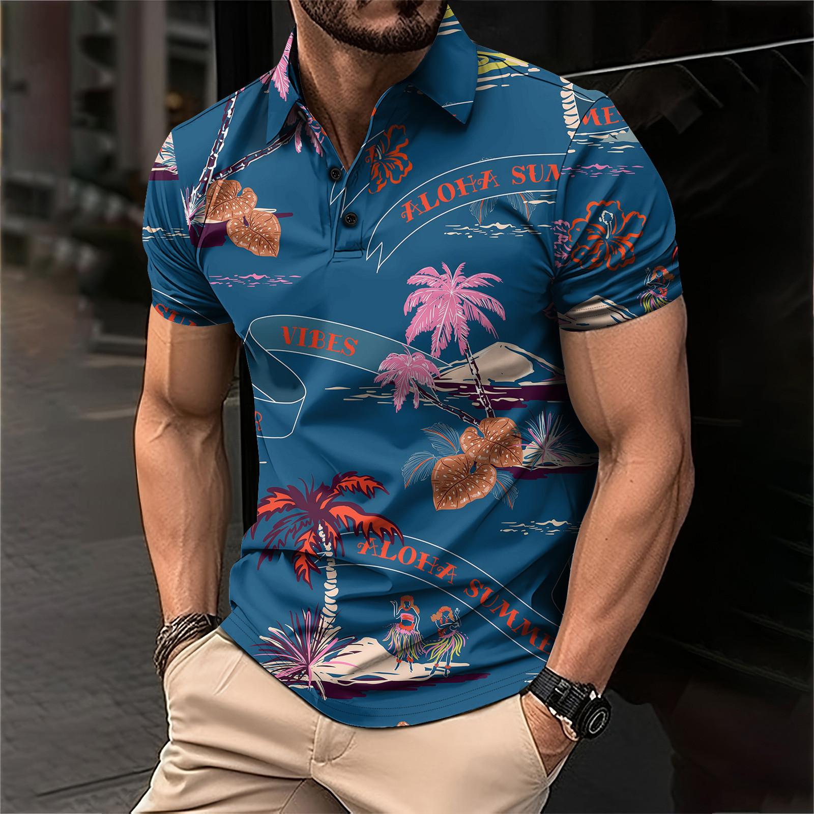 Linglong Golfshirt voor heren Casual Sport V-hals Geribbelde kraag Korte mouw Mode Casual Effen Kleur Effen Lente en zomer Normale pasvorm XL