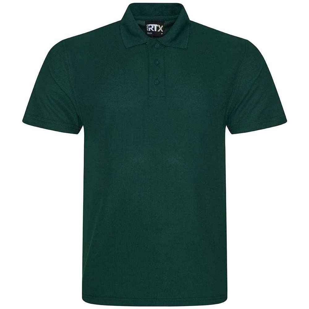 Pro RTX Mens Polyester Polo Shirt S fles groene kleur