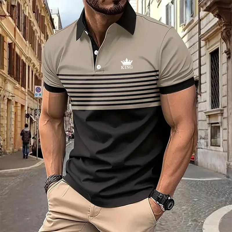 Haojun 2024 Business Summer Classic Polo's voor heren, poloshirt met korte mouwen 3XL