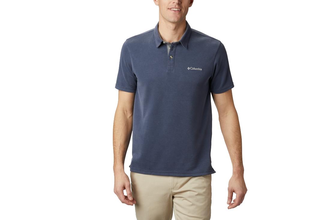 Columbia Nelson Point Polo, Heren marineblauwe T-shirts S