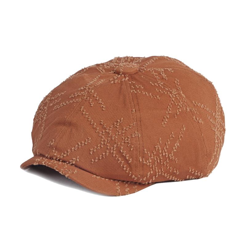 ONIHUA Katoenen achthoekige pet heren Britse vintage baret krantenverkoper pet vrouwelijke klimop platte hoed Gatsby schilders hoeden Gorro Hombre Boina kameel
