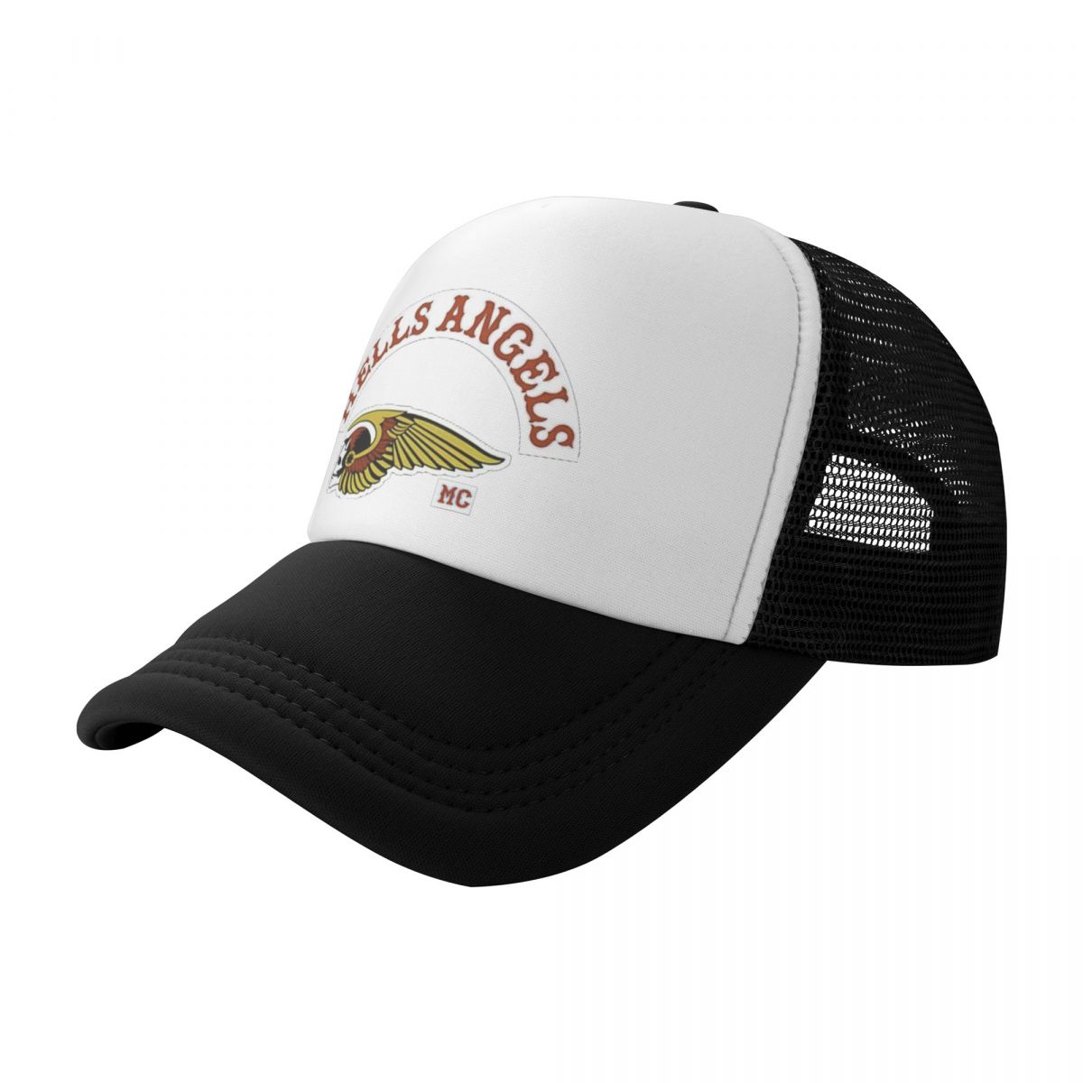 91420583MAC2W16L8R Hells Angels Logo Mesh Baseball Cap Trucker Hat Motorcycle Club Brotherhood Dad Hat Verstelbare sportpet Zomer Trucker Cap One Size