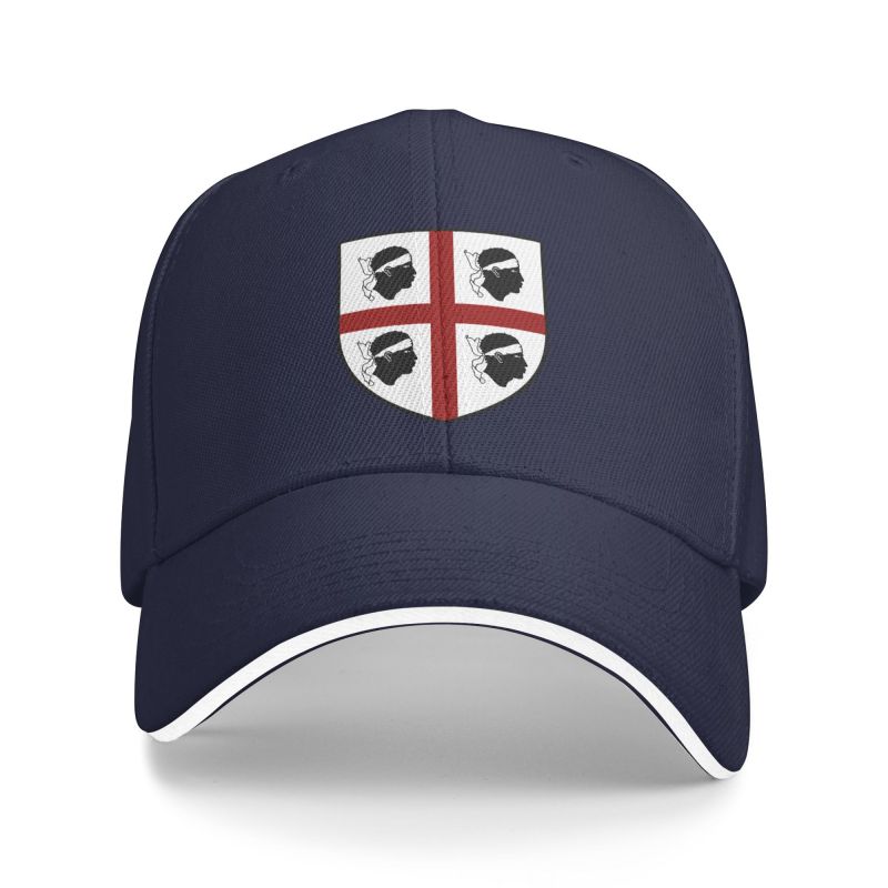91530102MAC2AA7079 Klassieke Sardinië Vlag Vier Moren Baseball Cap Unisex Vrouwen Aangepaste Verstelbare Volwassene Italië Sardegna Wapenschild Papa Hoed Hip Hop Baseball Cap