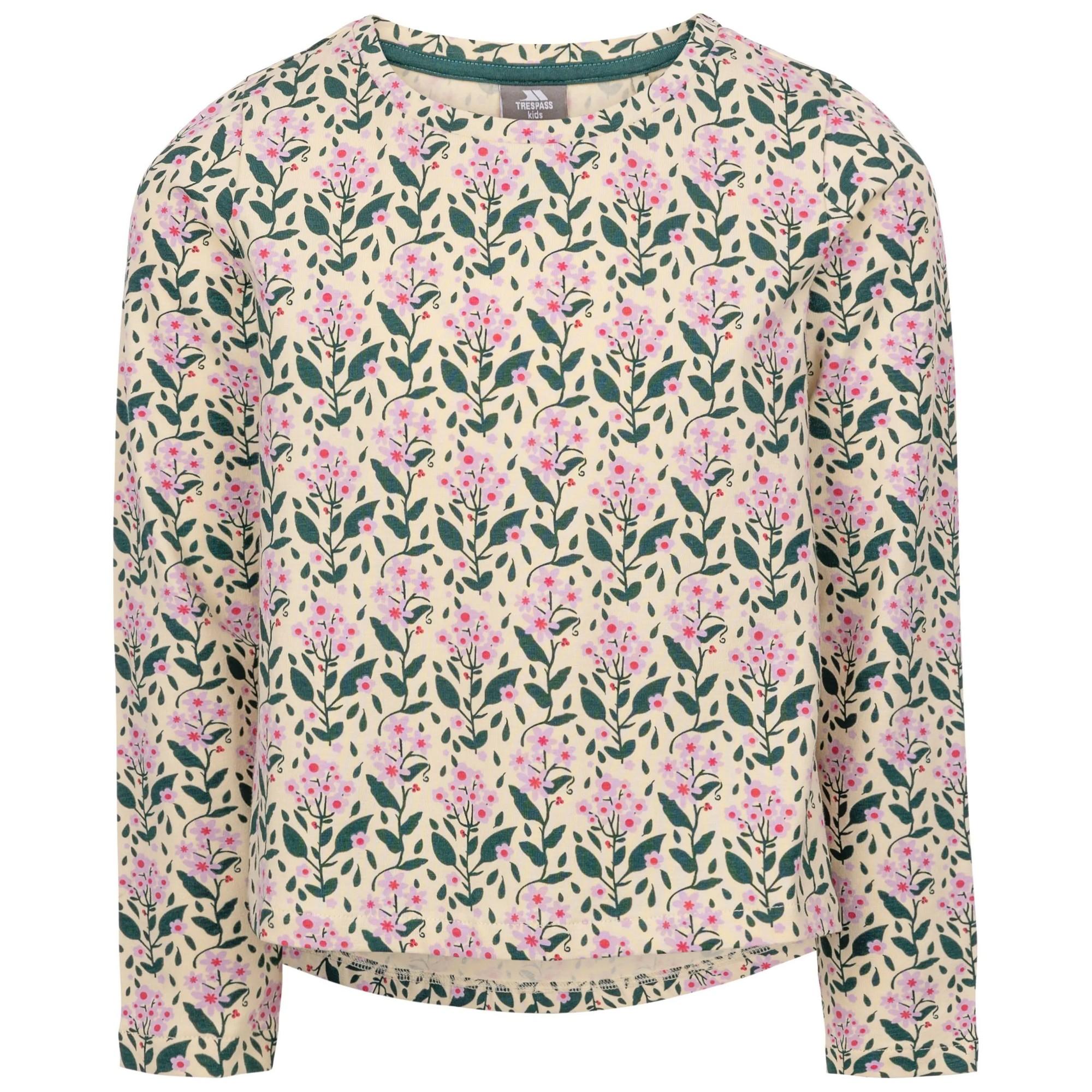 Trespass Girls Rosslyn Long-Sleeved Top 3-4 Years crème