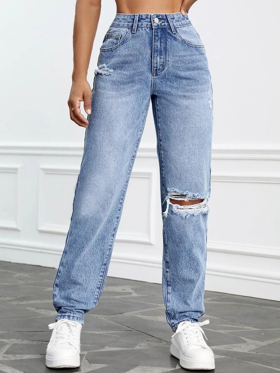 Omena 2023 Casual damesjeans voor dames 2XL blauw