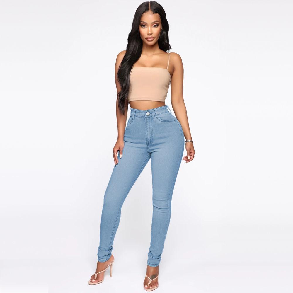 Zhuoneng Clothing Ins Stijl Hip Lift Afslankende Jeans Dames Perzik Hip Fashion Hoge Taille Jeans Dames 4XL