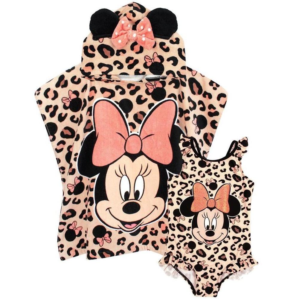 Disney meisjes Minnie Mouse badpak en ponchoset 4-5 Years