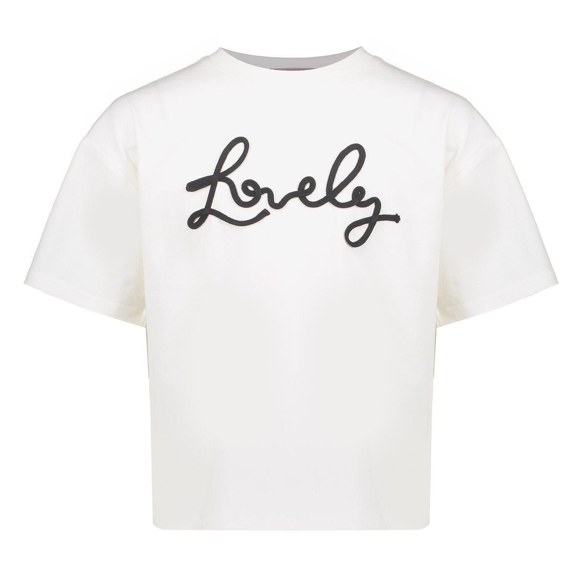 Geisha winter t-shirt meisjes - wit/zwart - lovely