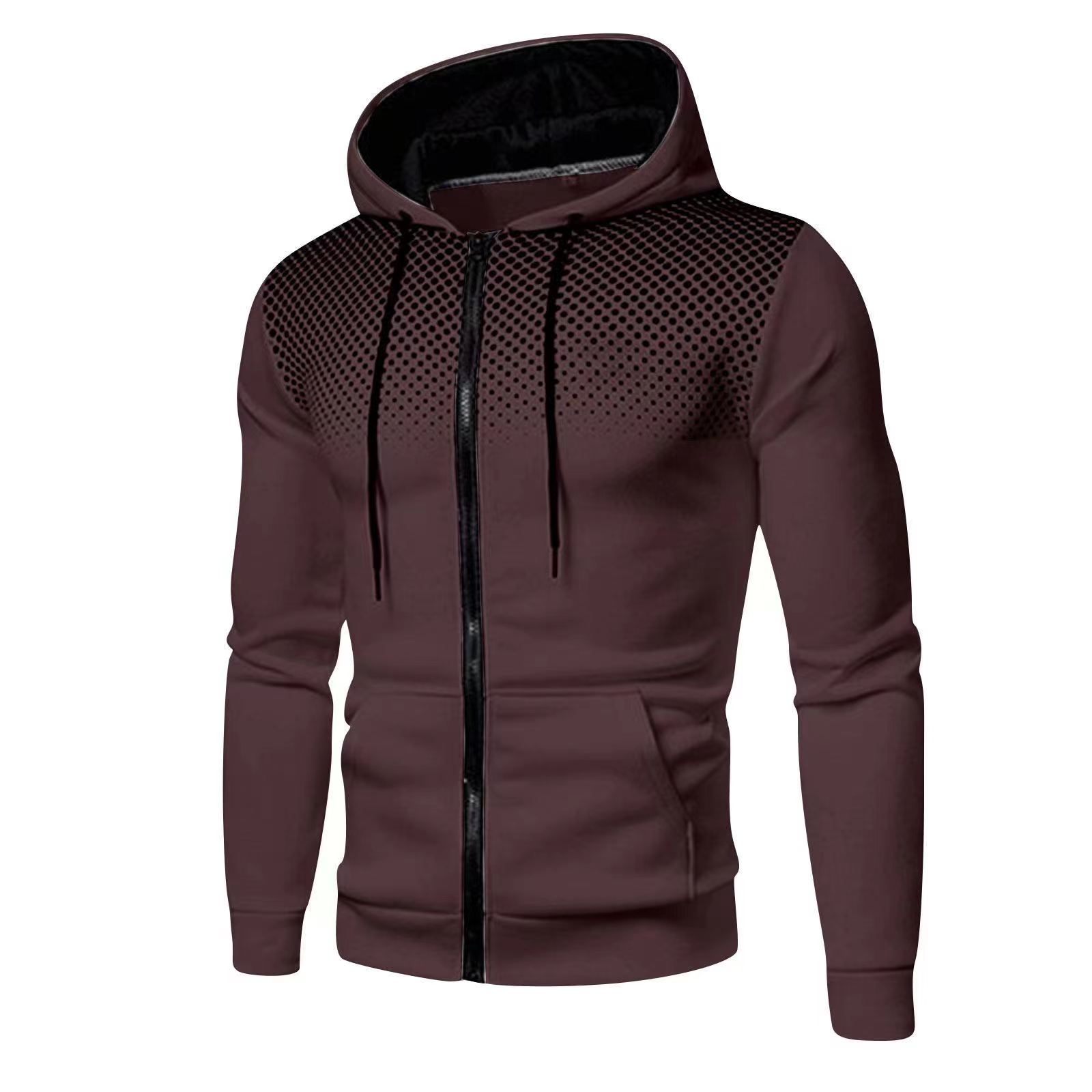 Luojin 2023 Heren hoodies met capuchon, jas met ritssluiting, uitloper, herfst, casual jas, streetwear XXXL