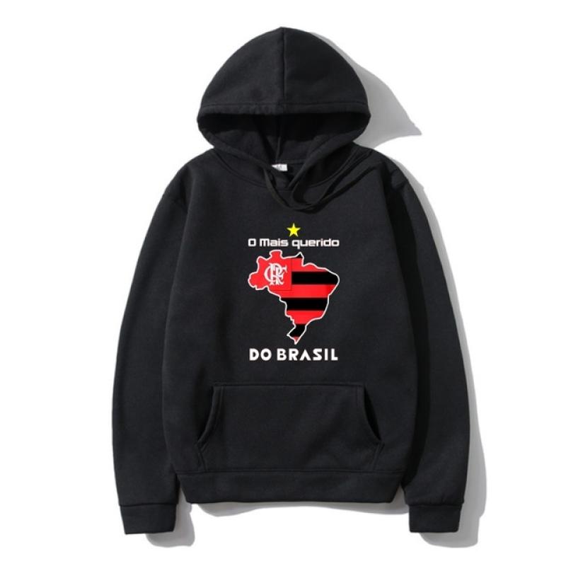 New Movement Mannen SweatSweatshir O Mais Querido Do Brasil Flamengo Herfst Bovenkleding Gedrukt Bovenkleding Sweatshir Hoody Hoodys Hoodies XL zwart