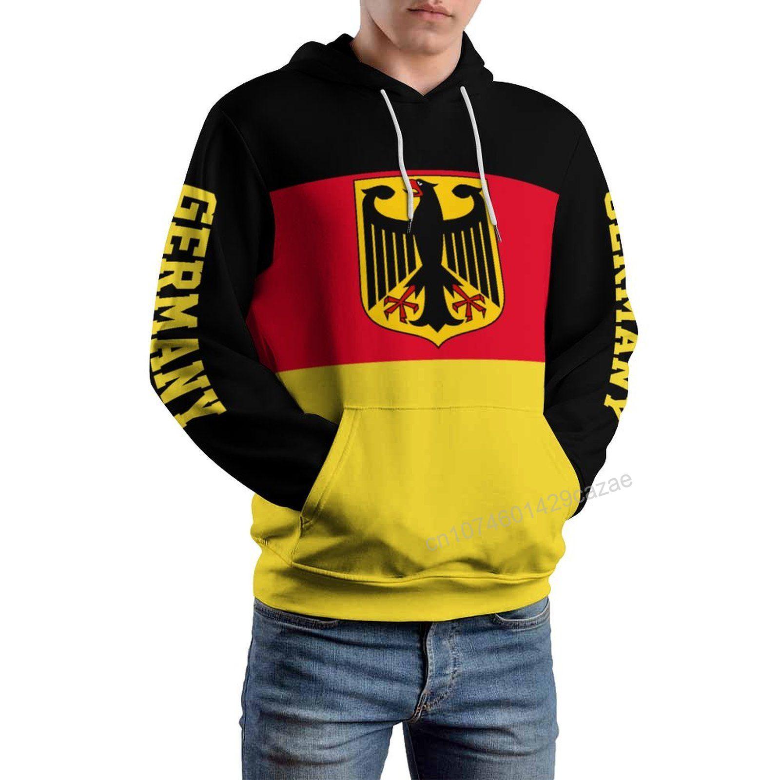 ETST 07 Duitsland Land Vlag 3D Hoodie Polyester Cool Mannen Vrouwen Harajuku Sweatshirt Unisex Casual Pullover Hoodies XL