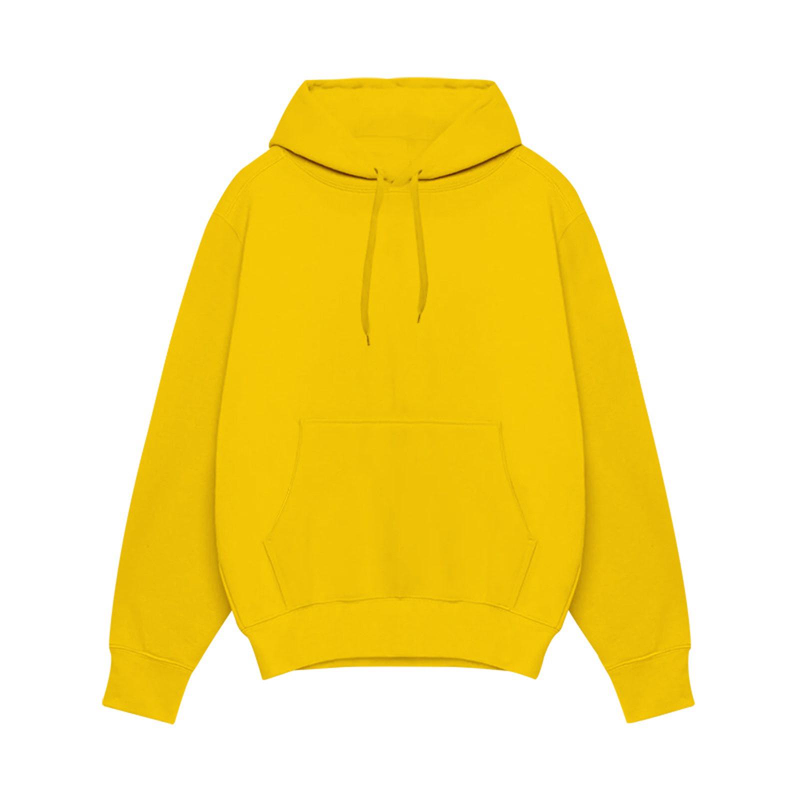 Sagittarius7v Sporttrainingspak met capuchon, unisex hardloopoutfits, trui met lange mouwen en hoodies, sweatshirt XL geel