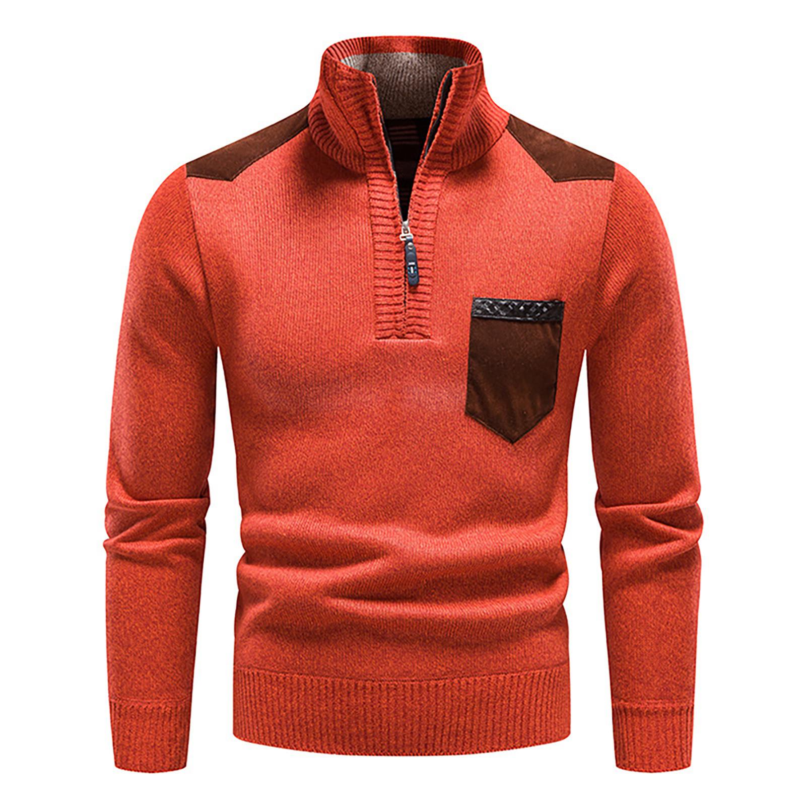MAITA Clothscenery Heren herfst winter coltrui met lange mouwen trui shirt blouse rits tops trui XXXL