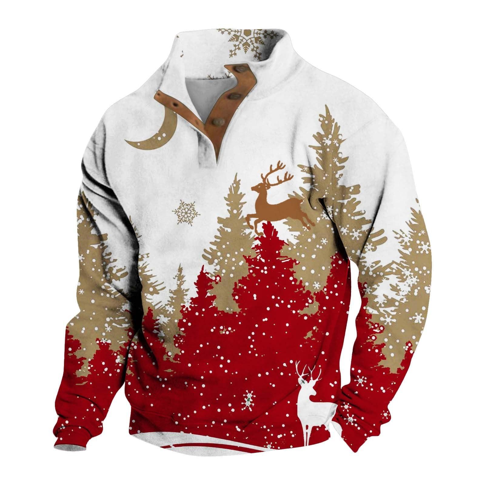 Linglong Lente en heren staande kraag sweatshirt is outdoor casual truien tops XL rood
