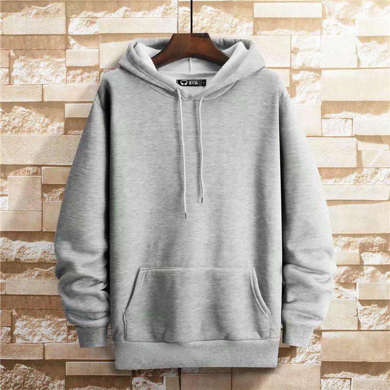 VantaGoods Japanse stijl losse pasvorm heren hoodie met capuchon - herfst drop schouder mouw ontwerp L lichtgrijze kleur